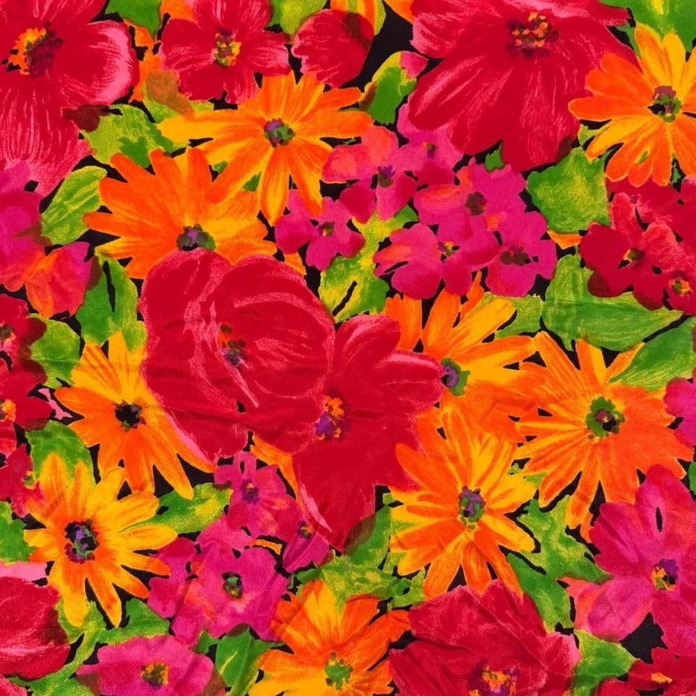 Liz‎ Claiborne Vintage Floral Silk Scarf Womens Colorful Classic Luxury Japan